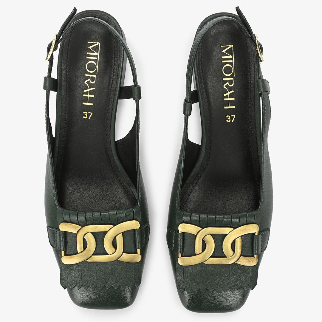 Astra Leather Block Heels