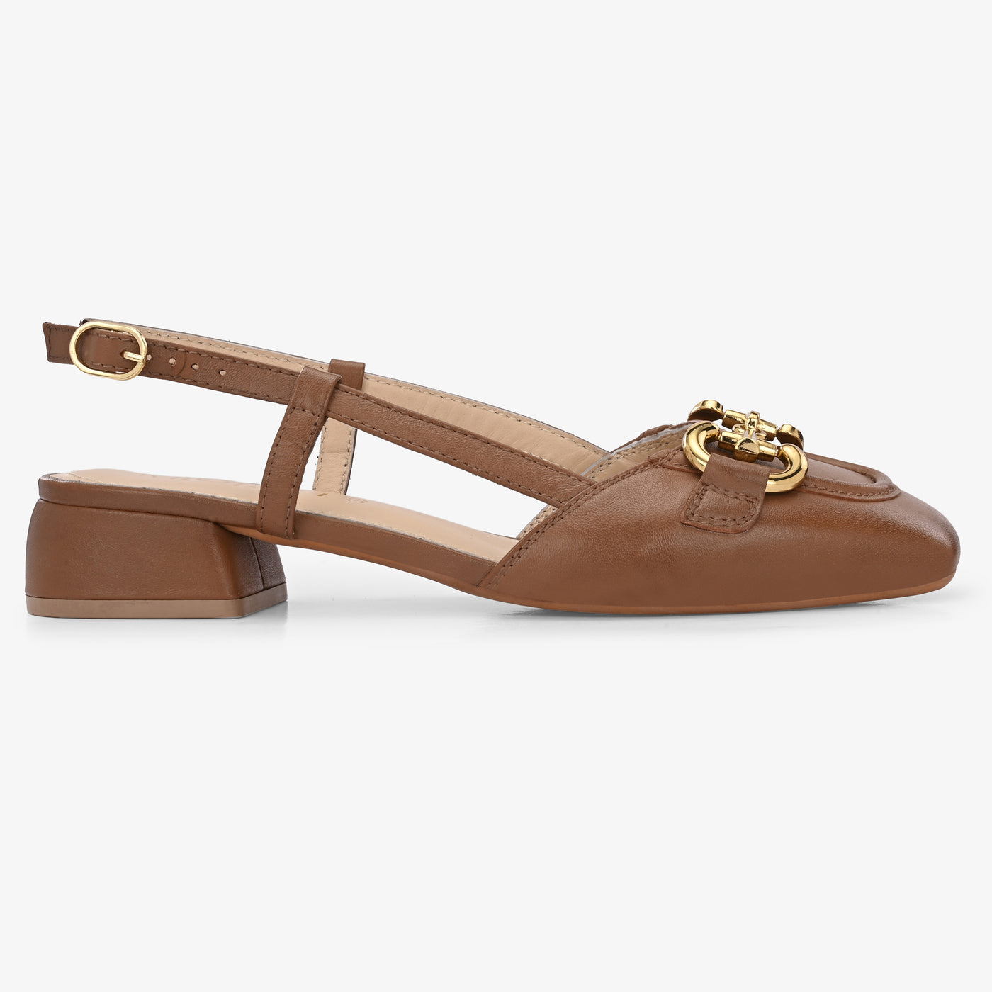 Majestic Leather Block Heels