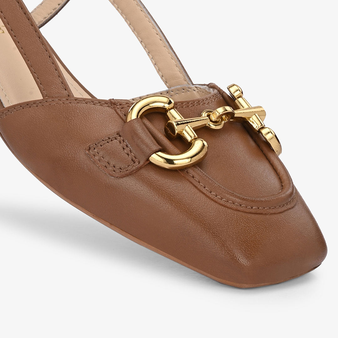 Majestic Leather Block Heels