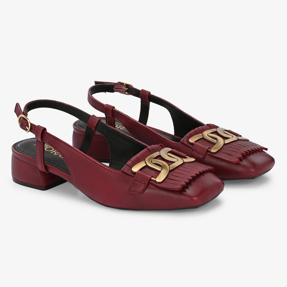 Astra Leather Block Heels