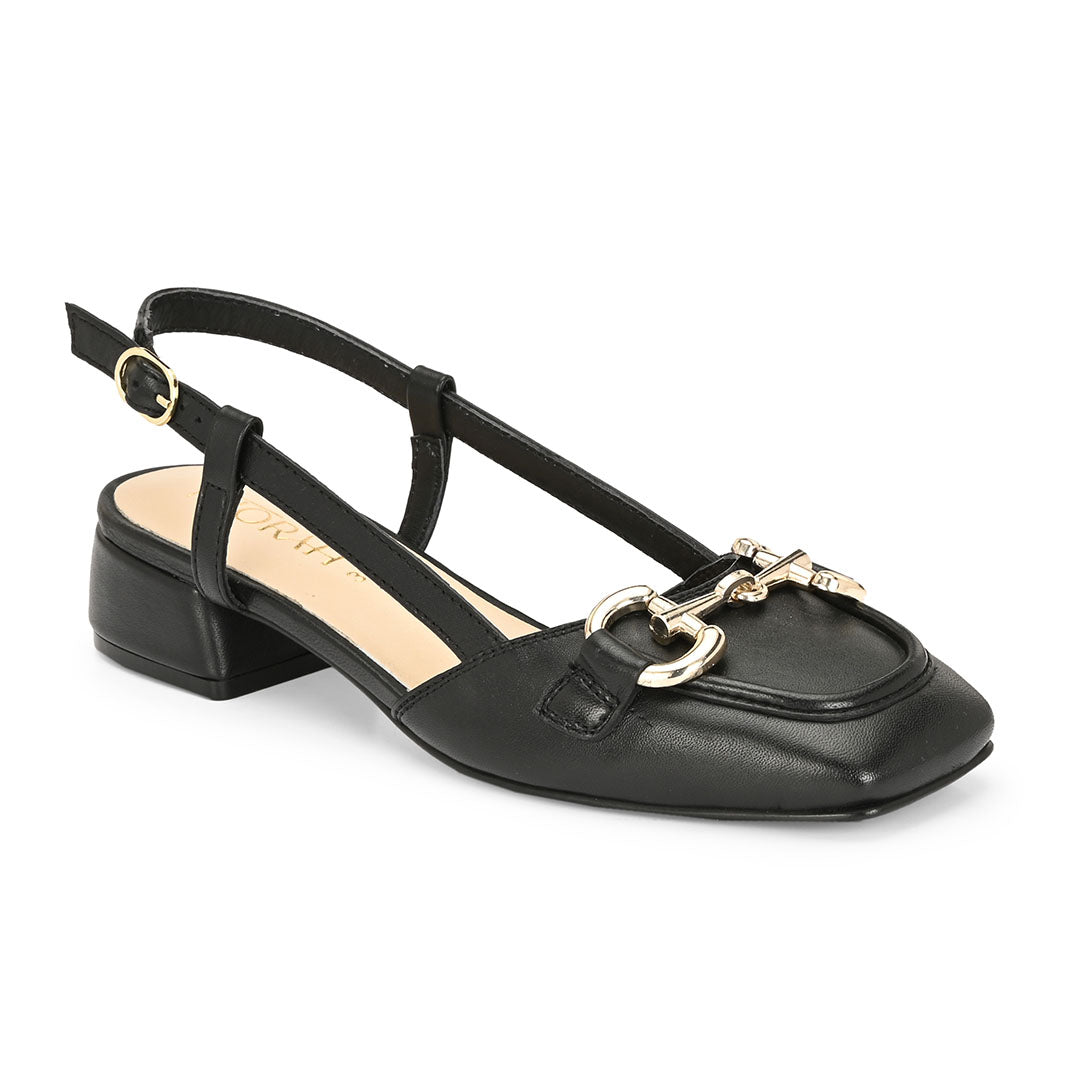 Majestic Leather Block Heels