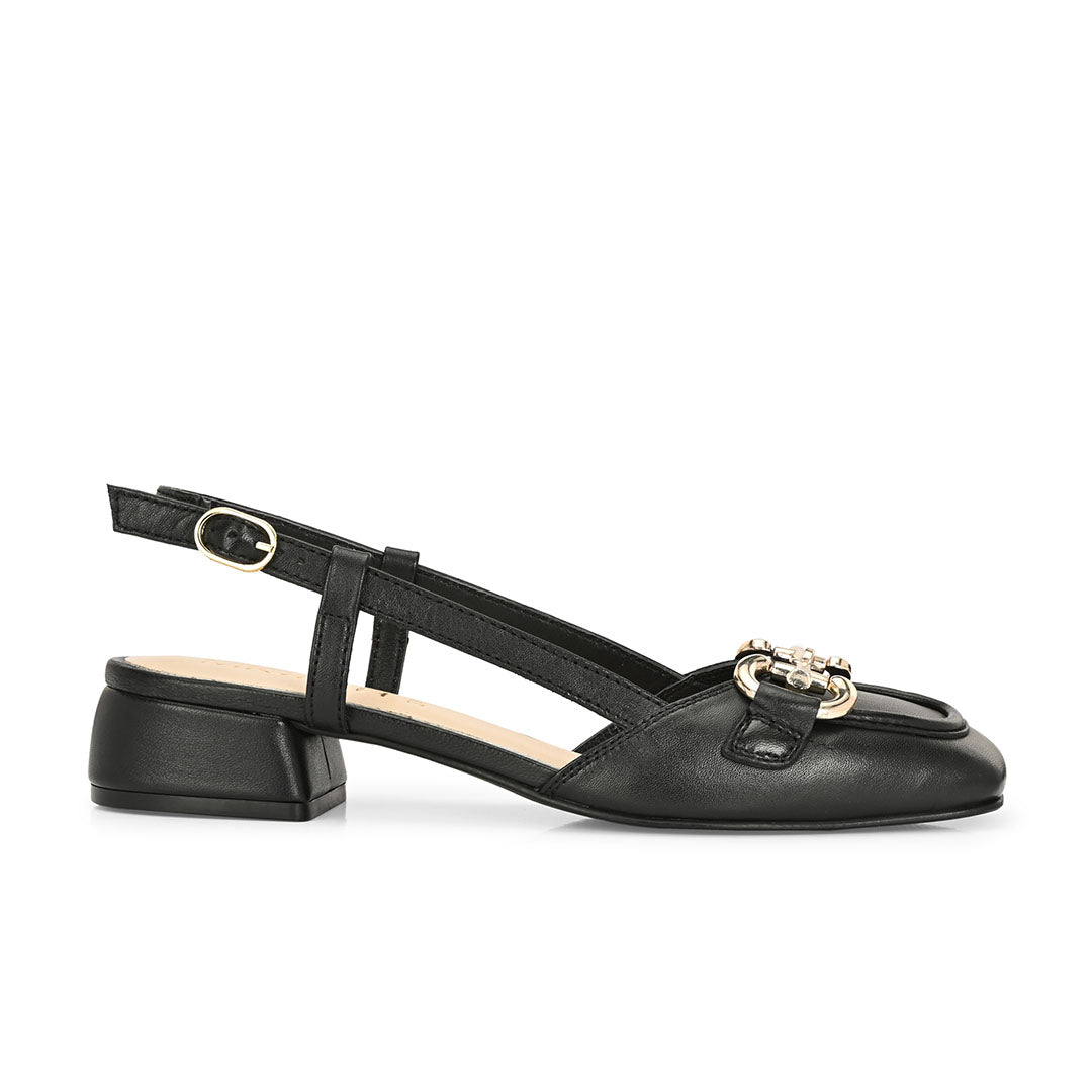 Majestic Leather Block Heels