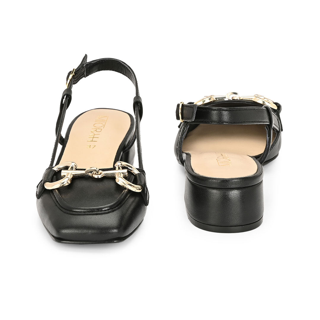 Majestic Leather Block Heels