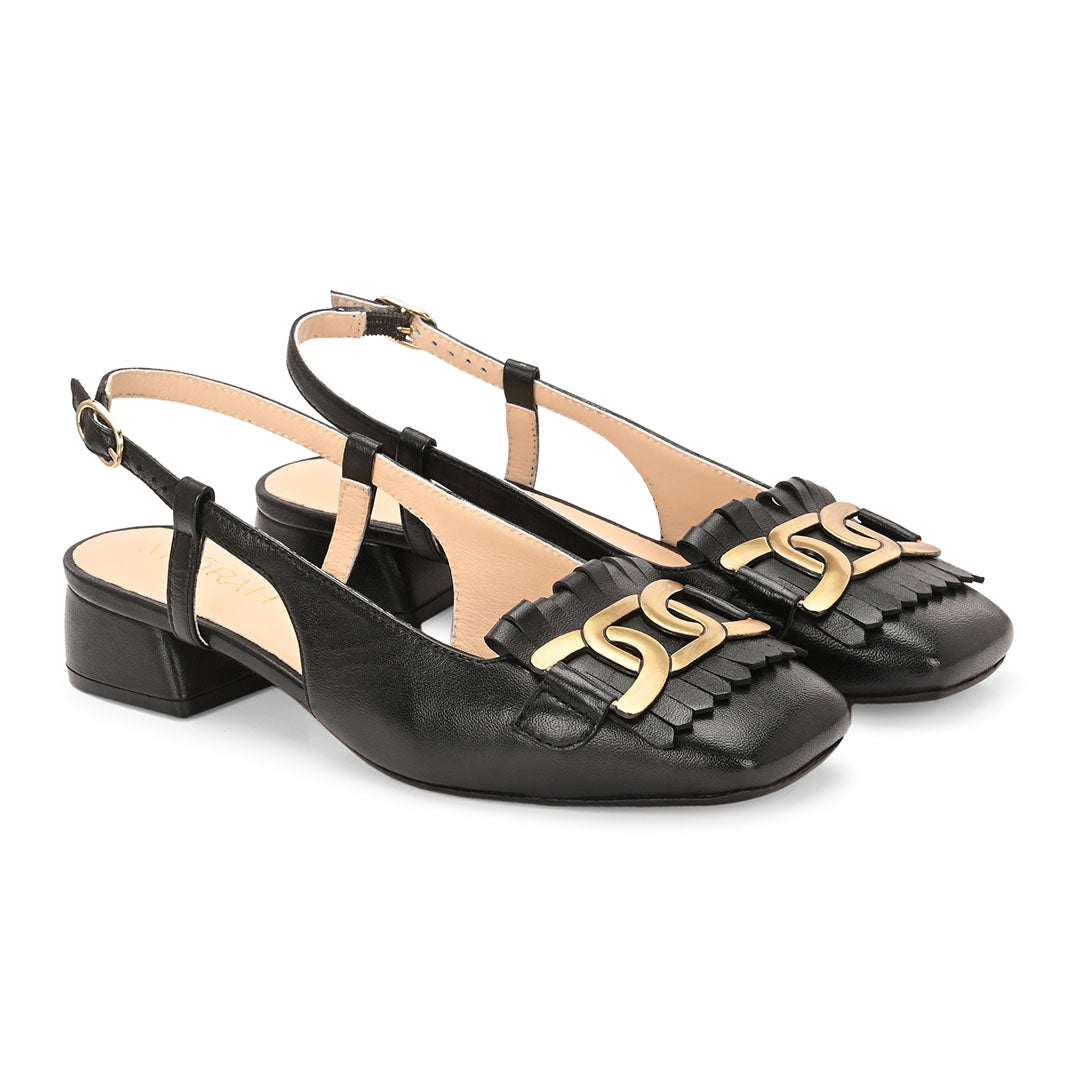 Astra Leather Block Heels