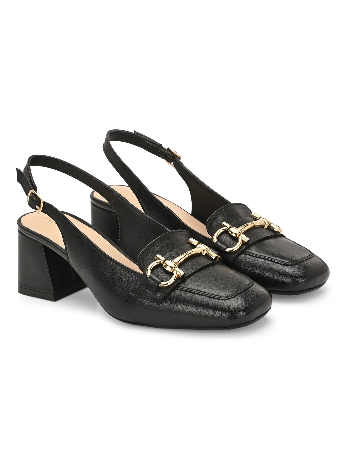 Allure Leather Block Heels