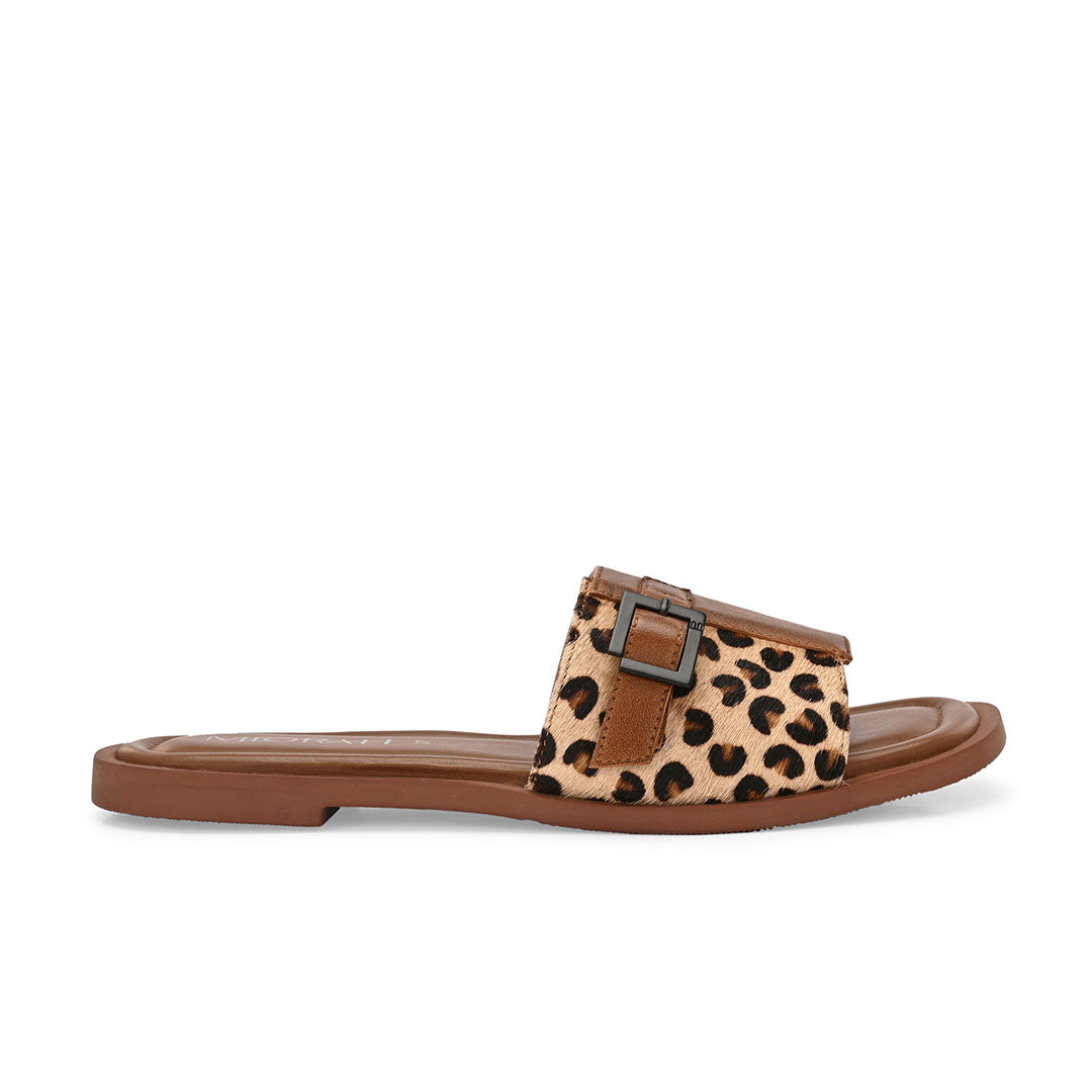 Mia Leather Buckle Flats