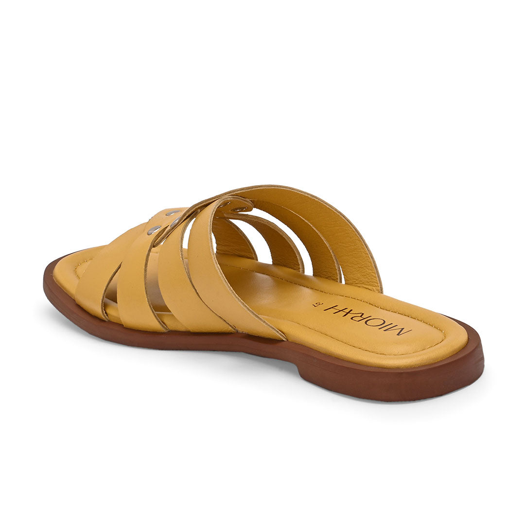 Ivy Leather Stud Flats