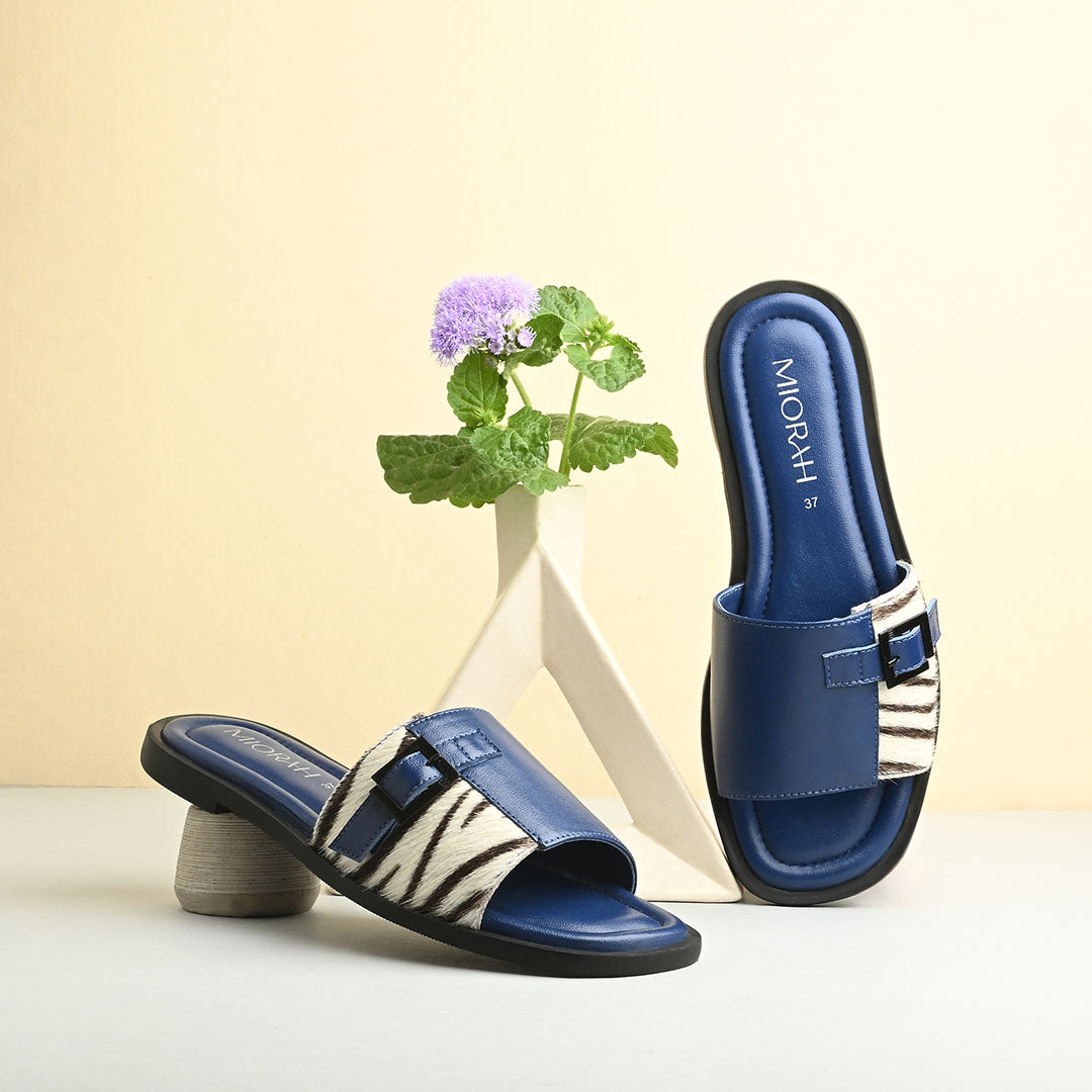 Mia Leather Buckle Flats