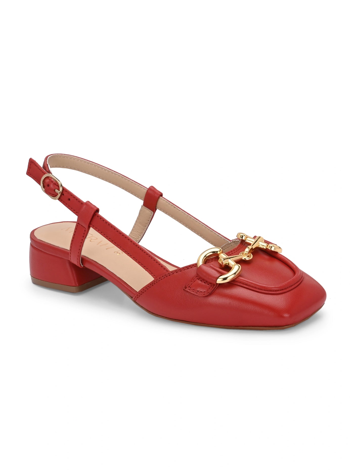 Majestic Leather Block Heels