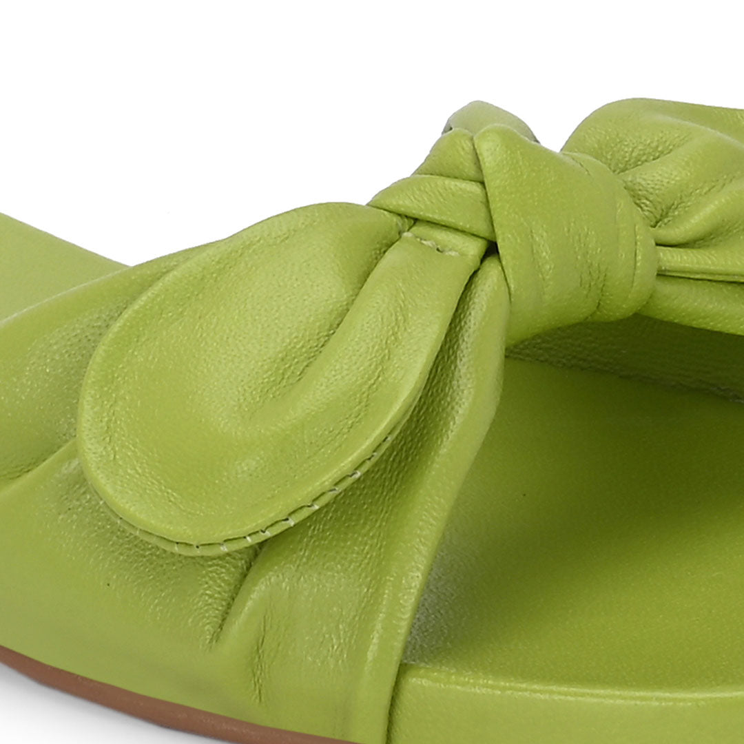 Mist Leather Comfort Flats