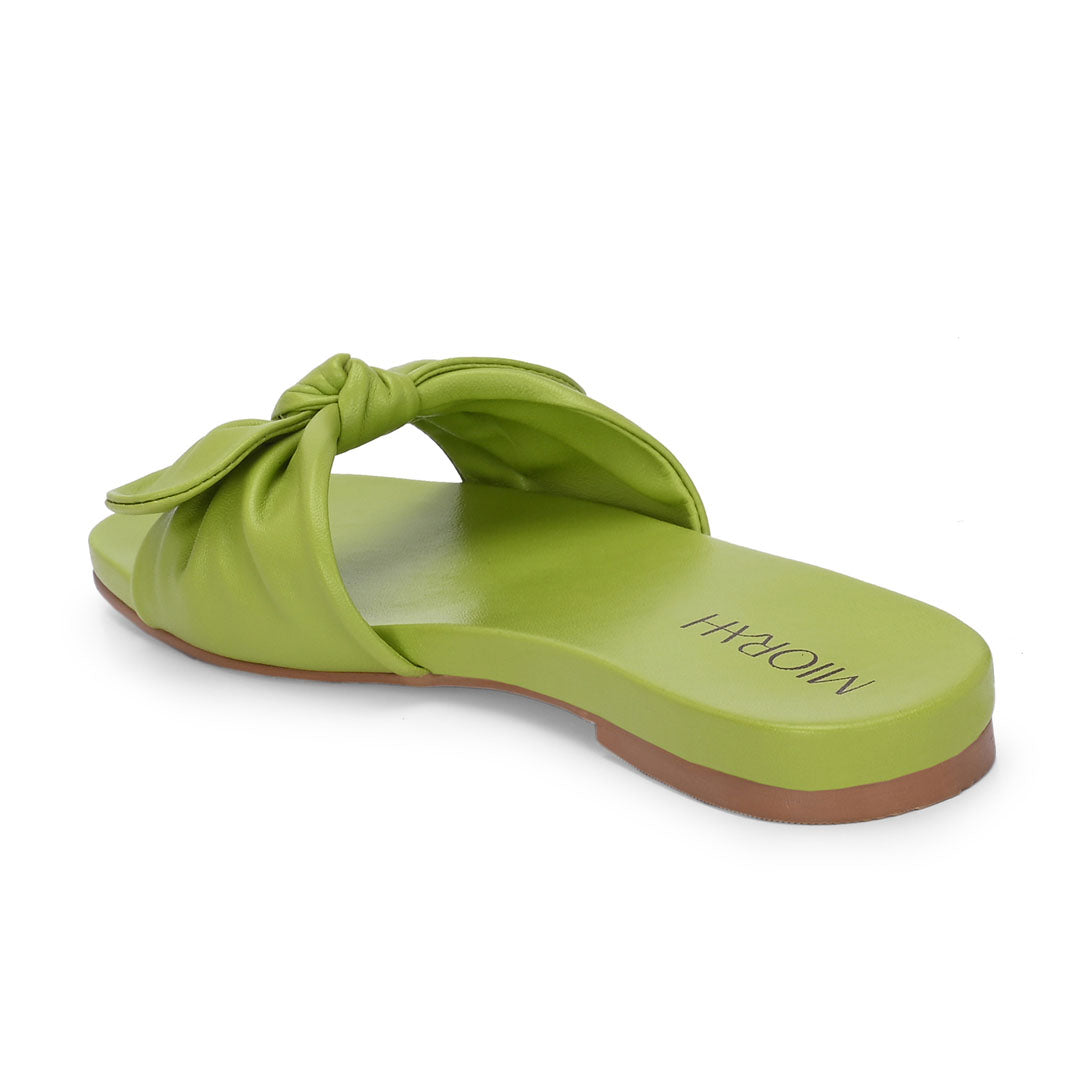 Mist Leather Comfort Flats