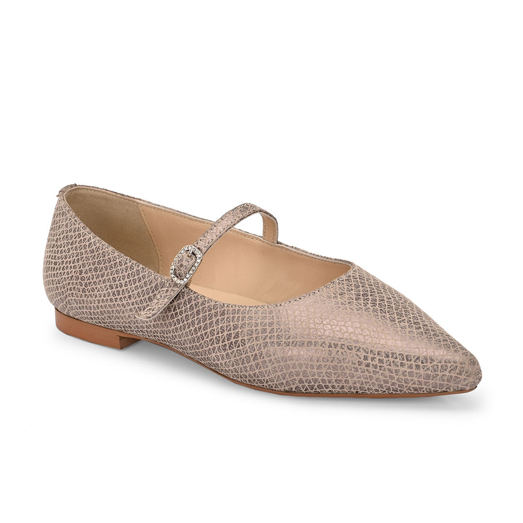 Poppy Leather Pointed Ballerinas