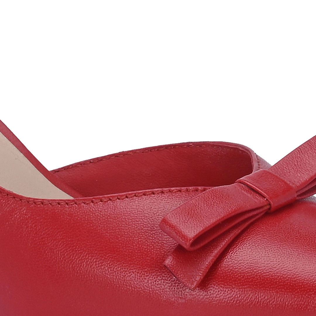 Grace Leather Bow Pumps