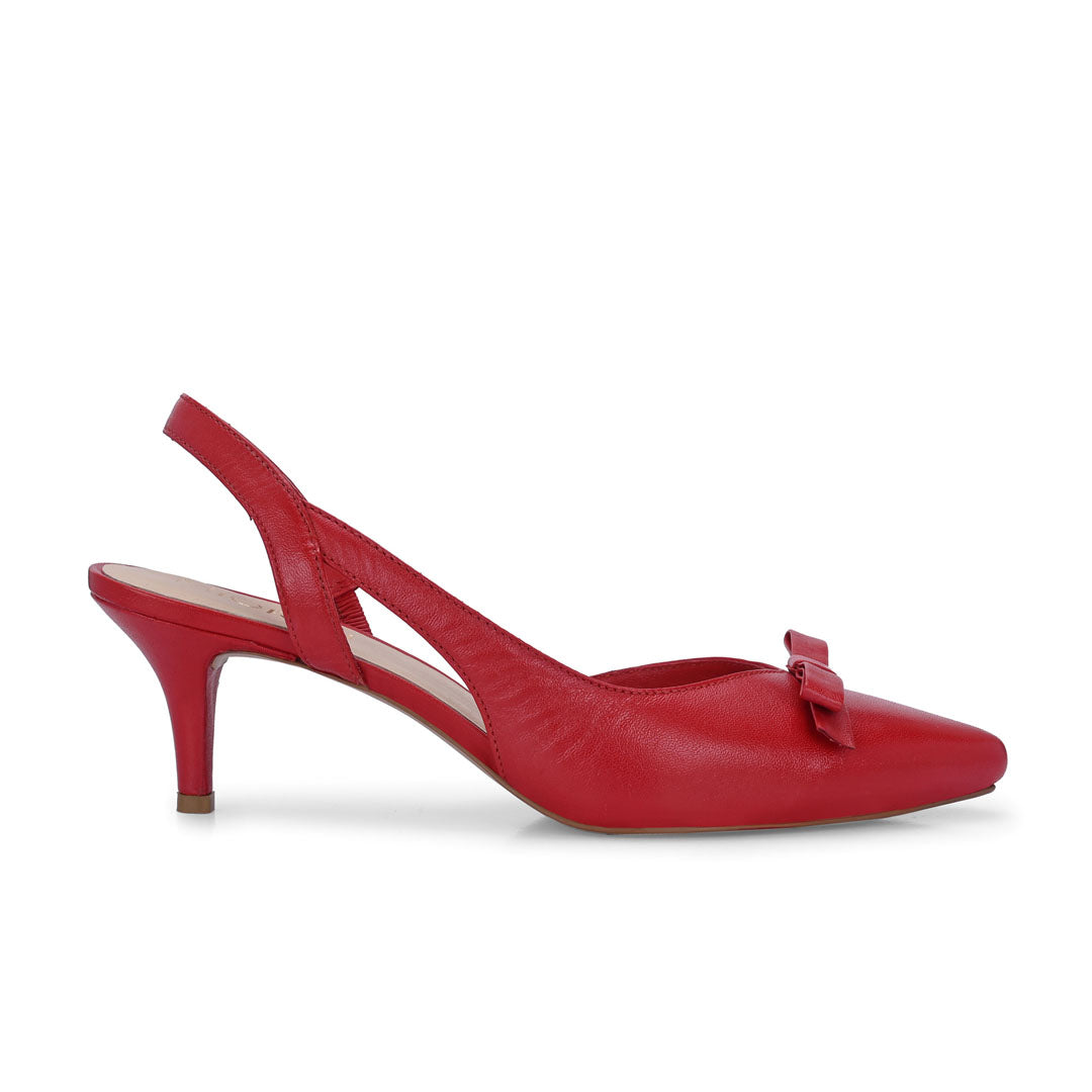 Grace Leather Bow Pumps