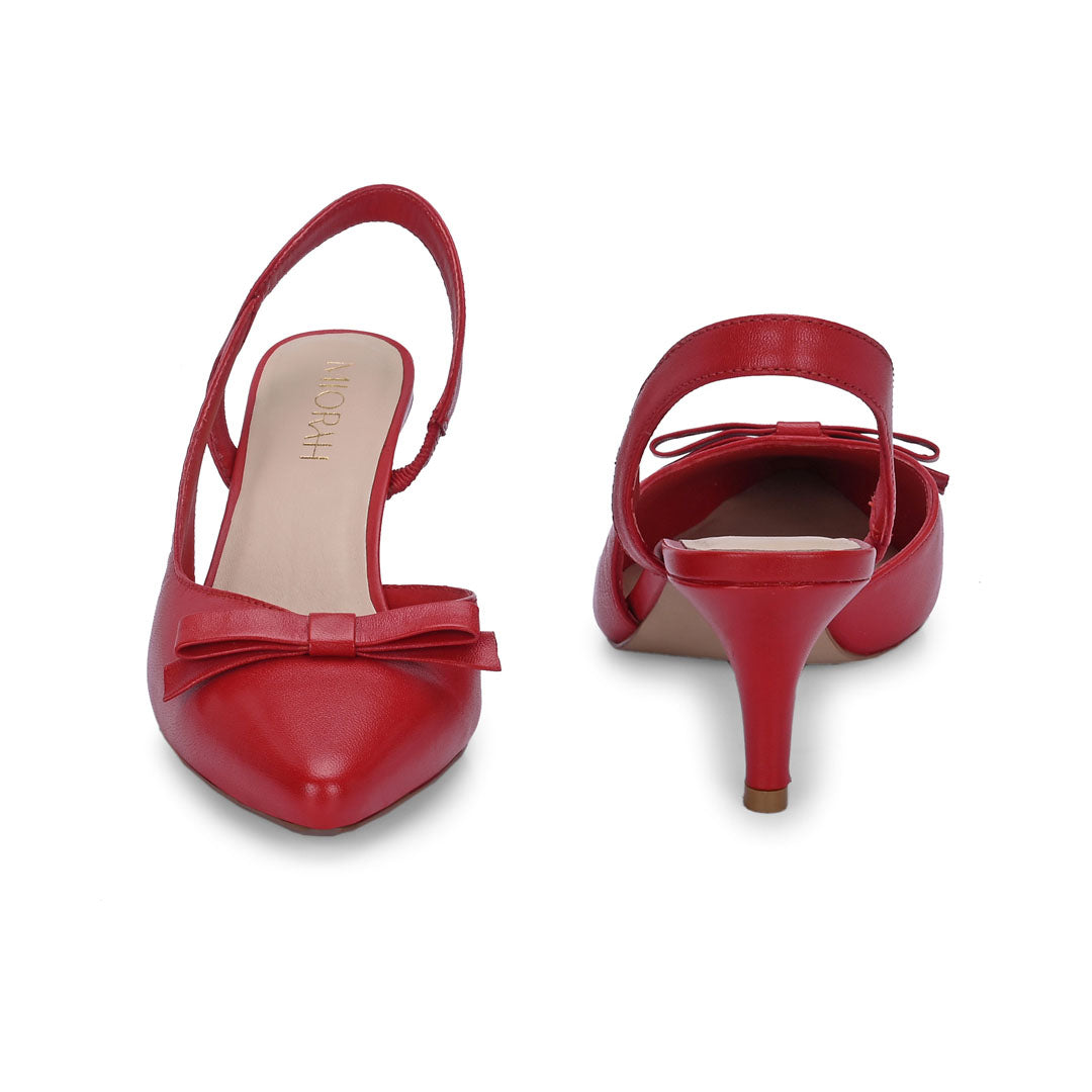 Grace Leather Bow Pumps