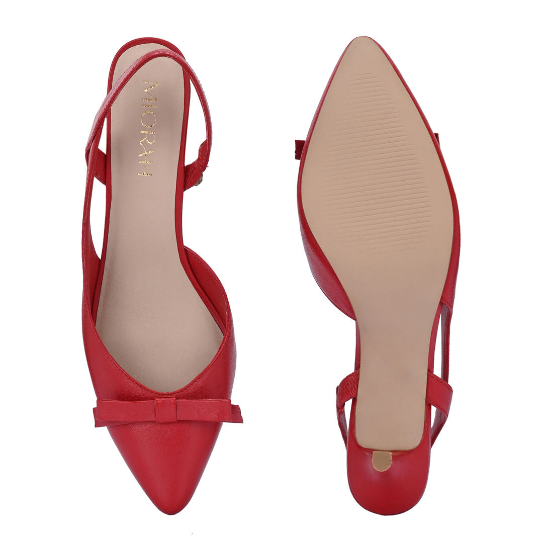 Grace Leather Bow Pumps