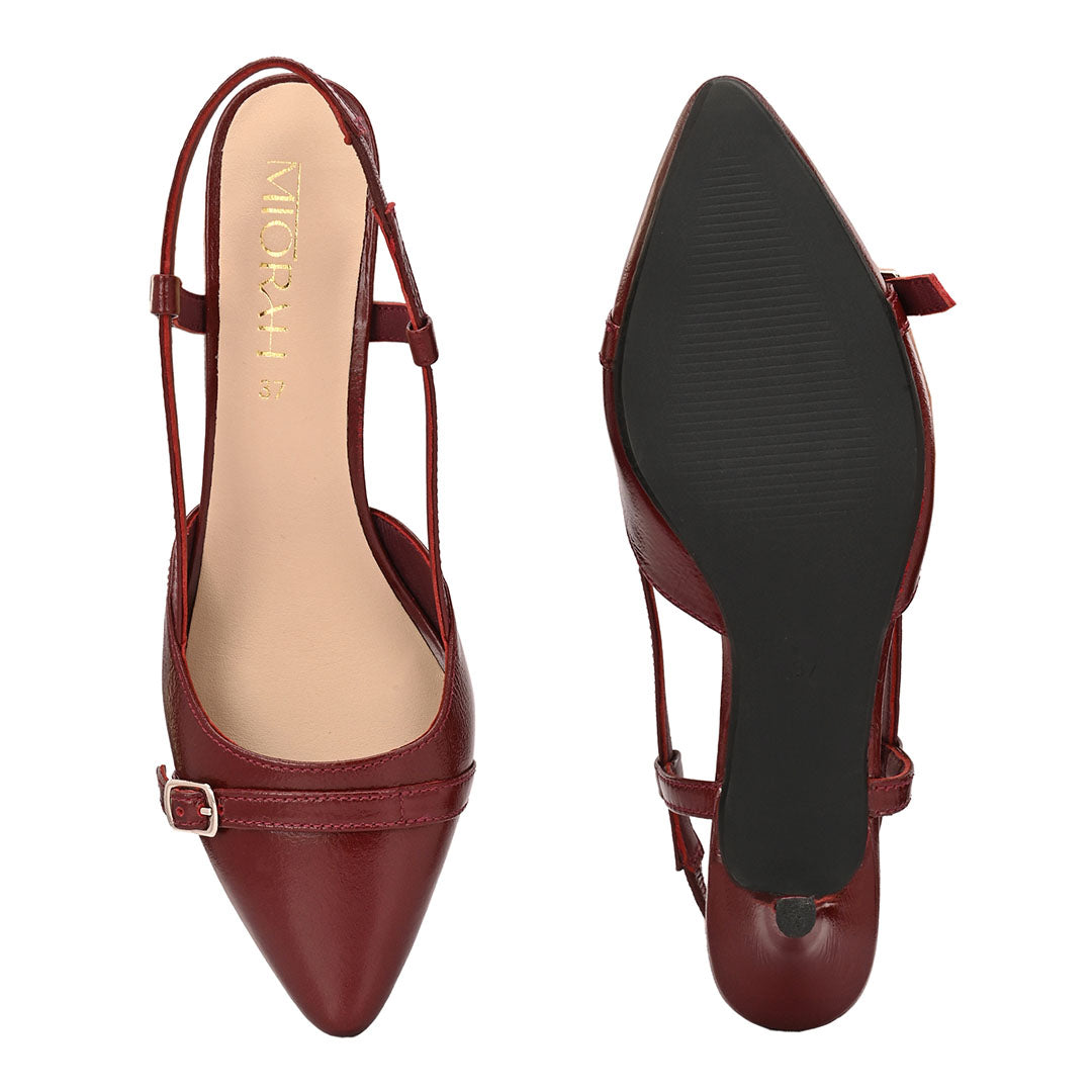 Mindy Leather Patent Pumps