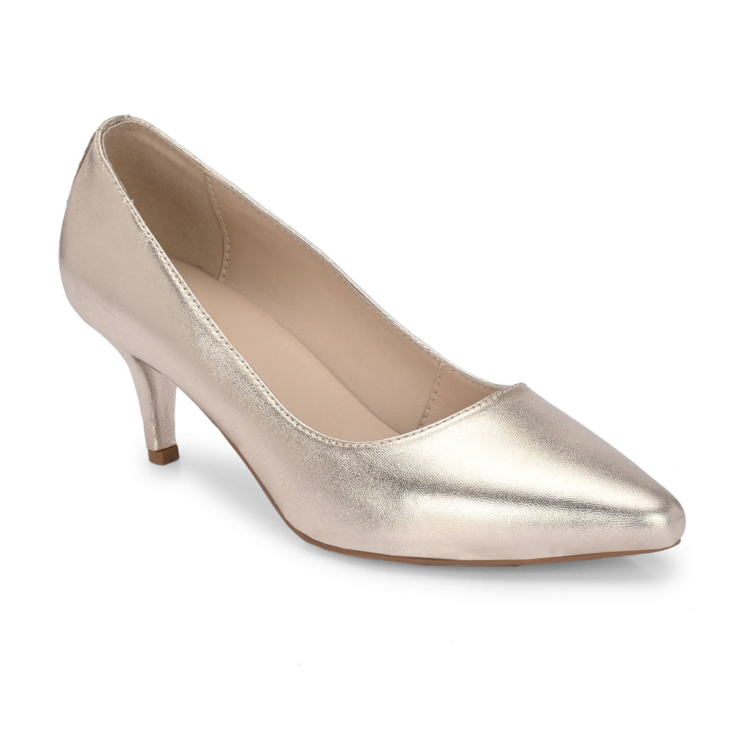 Posh Metllic Leather Pumps