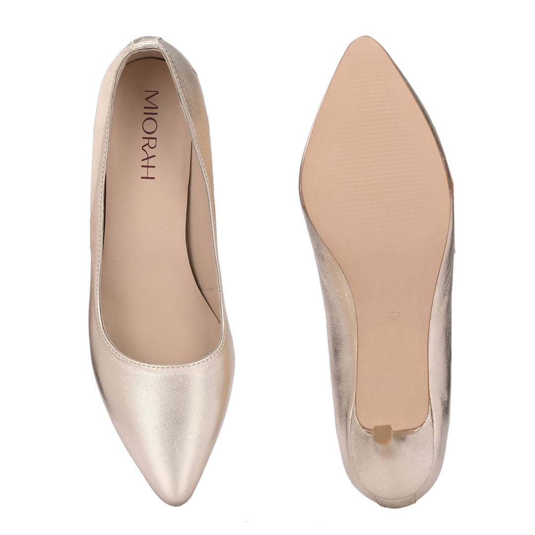 Posh Metllic Leather Pumps