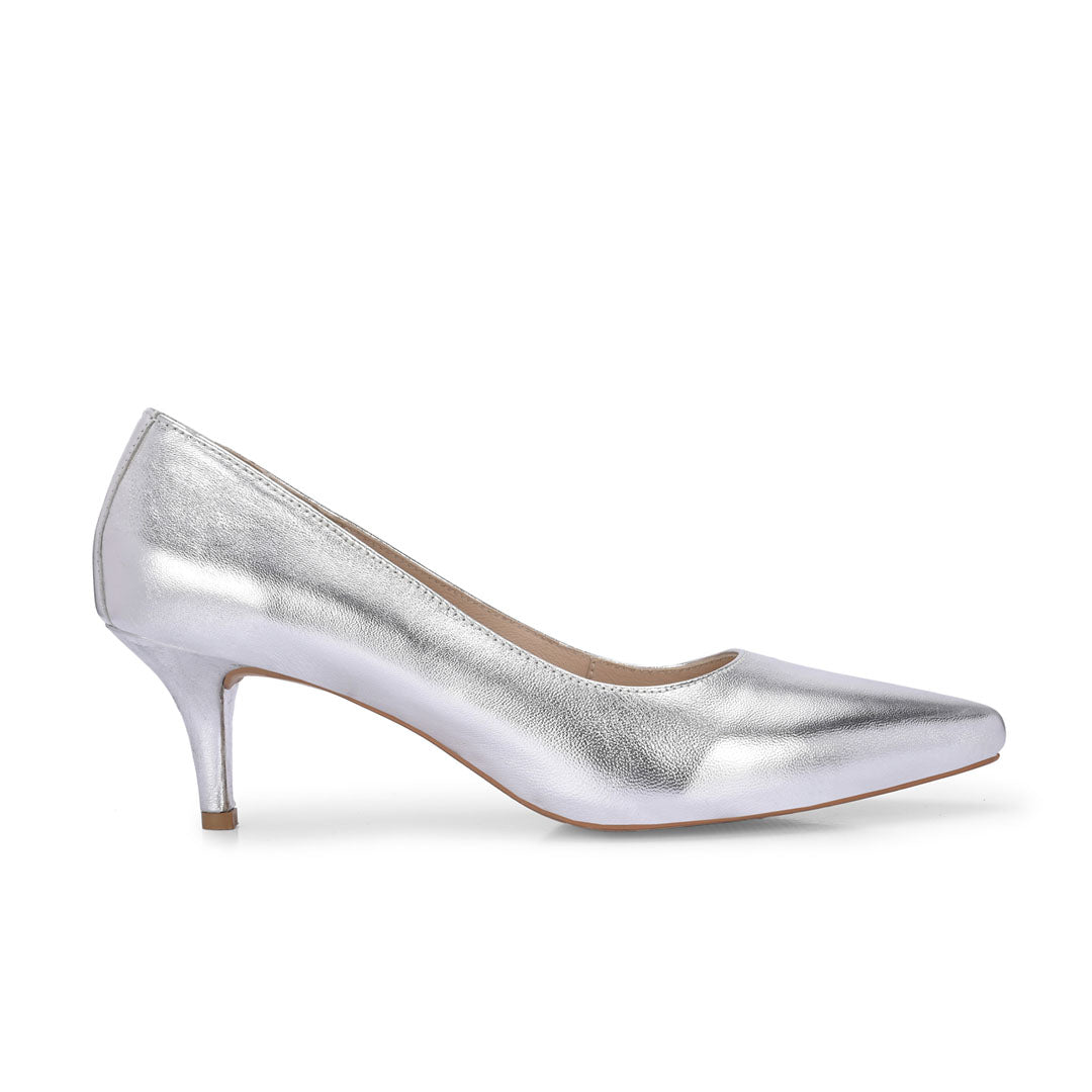 Posh Metllic Leather Pumps