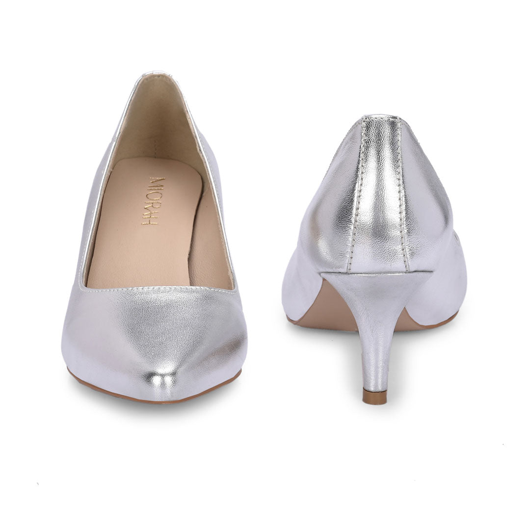 Posh Metllic Leather Pumps