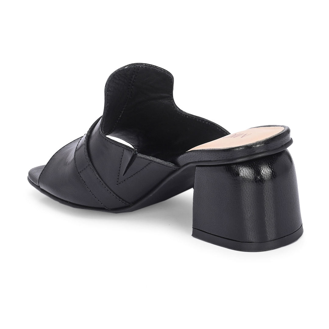 Splendor Leather Casual Block Heels