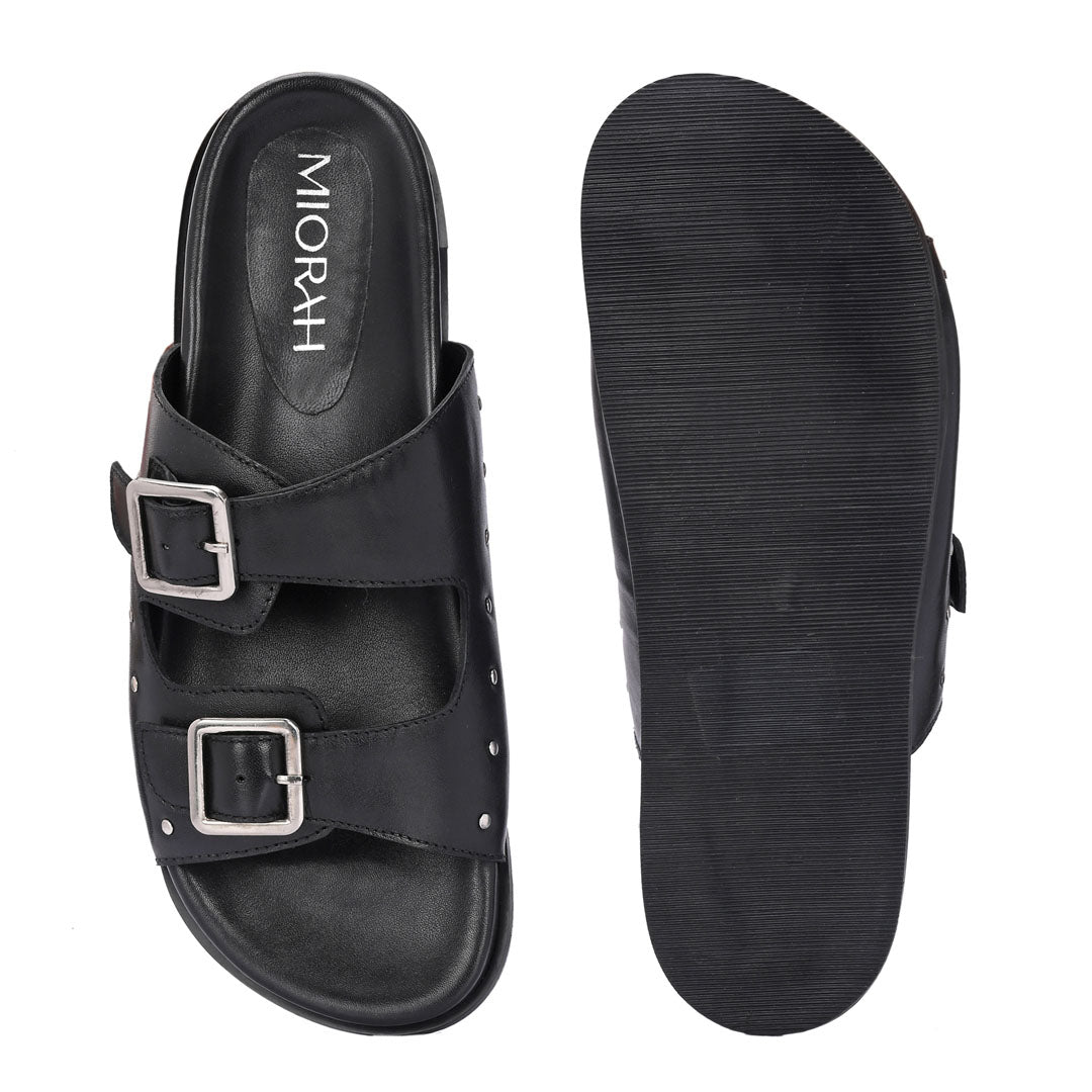 Solace Footbed Leather Comfort Sandals