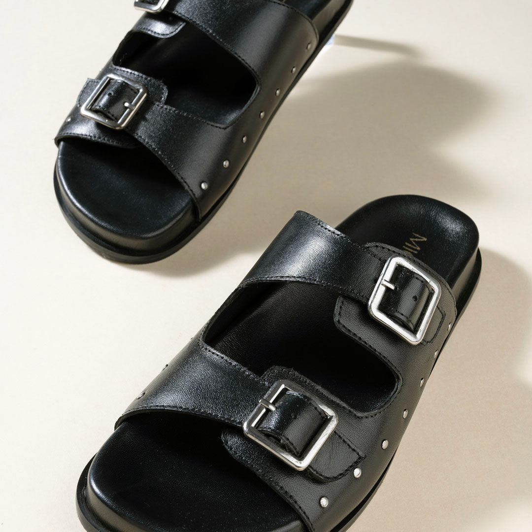 Solace Footbed Leather Comfort Sandals