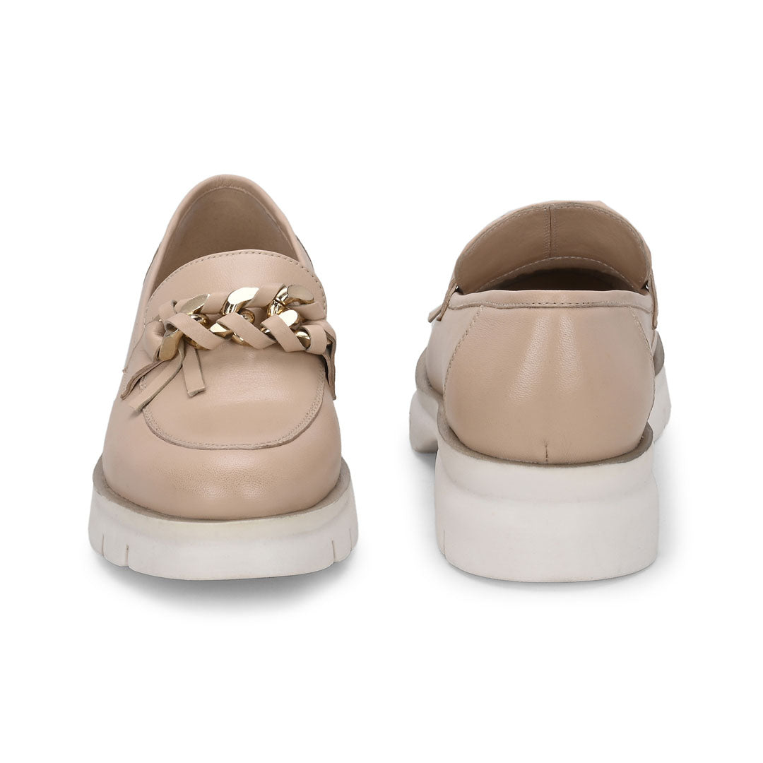 Trend'e White Leather Comfort Loafers