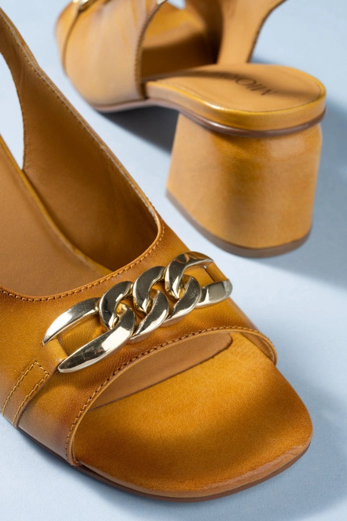 Moonlit Leather Party Block Heels