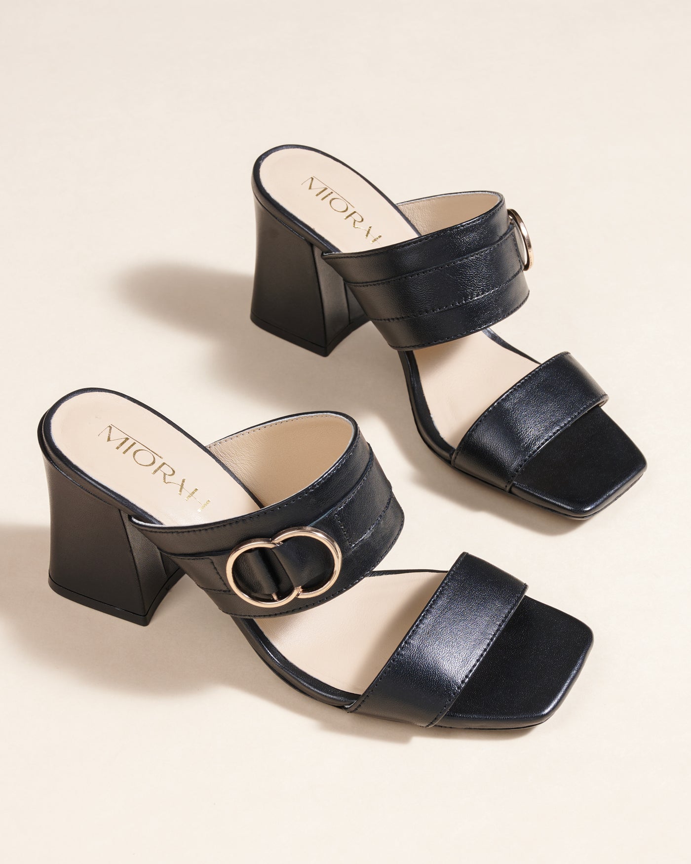 Velora Leather Block Heels