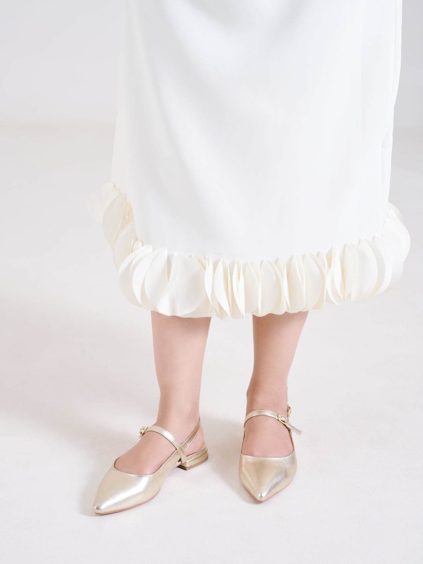 Avira Women Embellished Leather Sling Back Flat heel