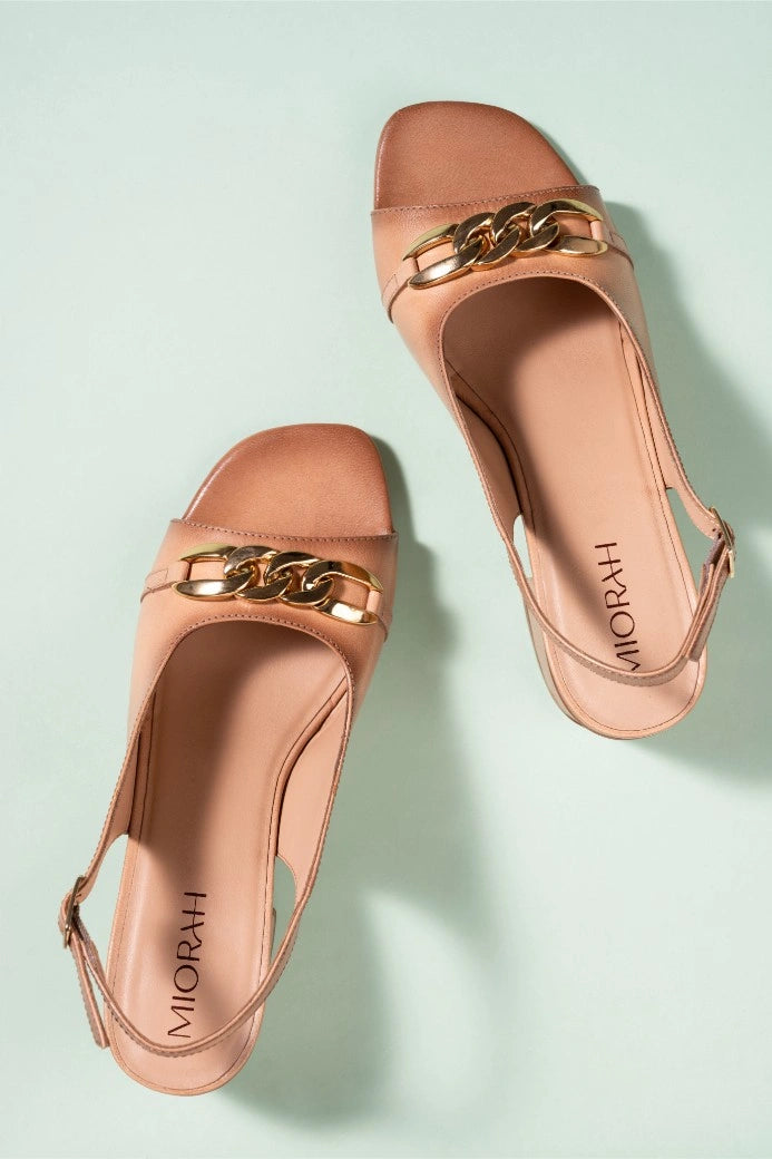 Moonlit Leather Party Block Heels