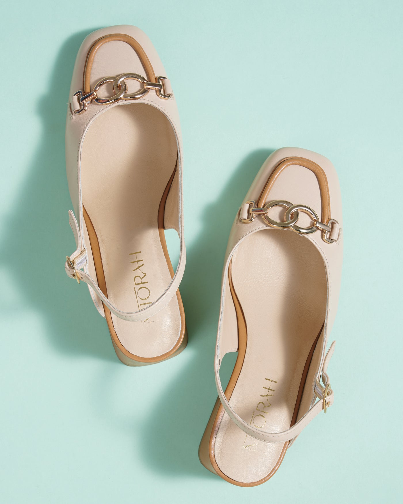 Elle Leather Block Heels