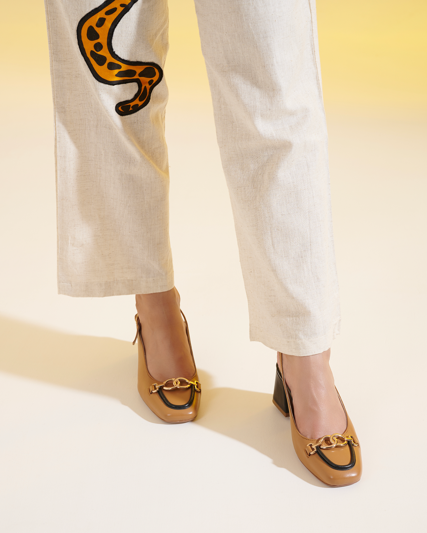Elle Leather Block Heels
