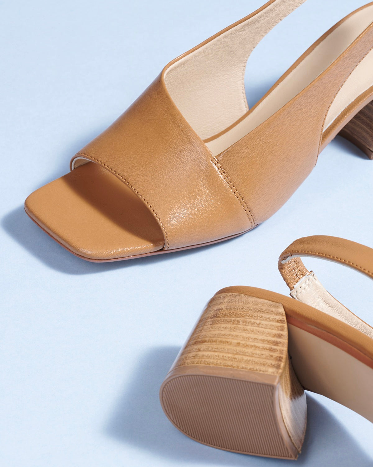 Kendi Leather Block Heels