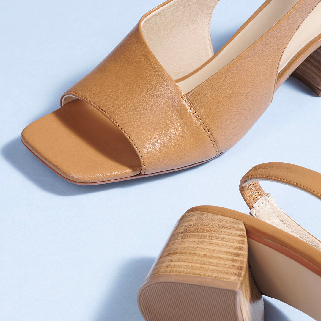 Kendi Leather Block Heels