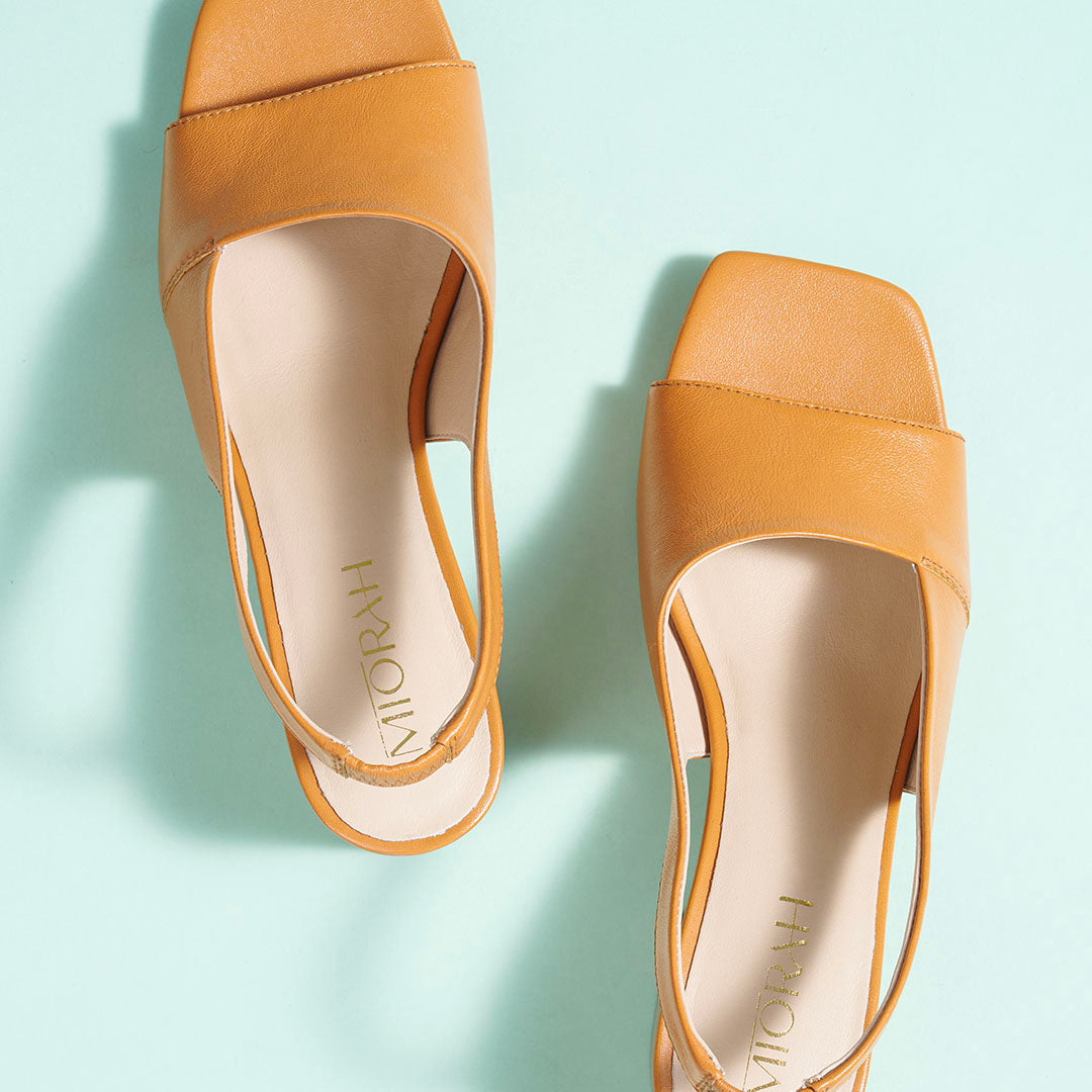 Kendi Leather Block Heels