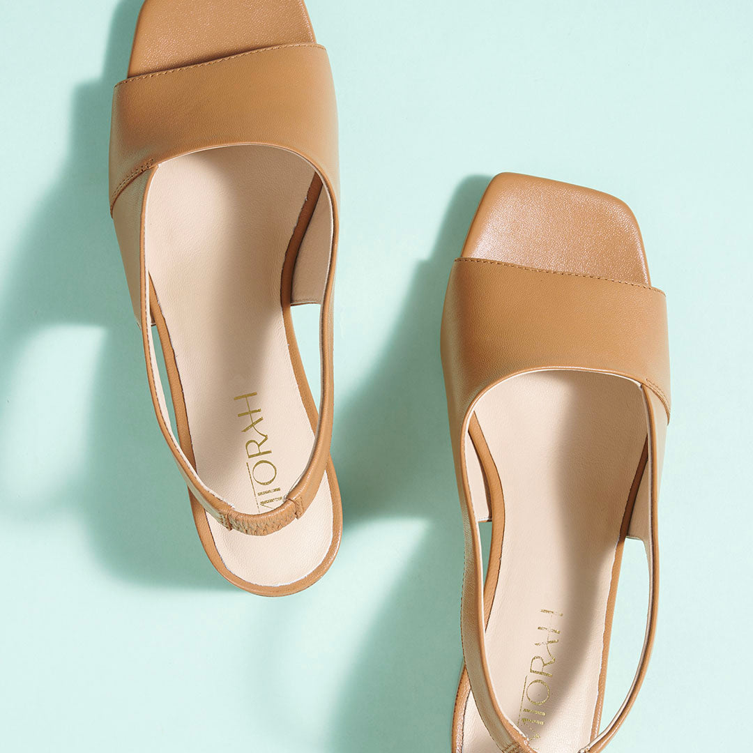 Kendi Leather Block Heels