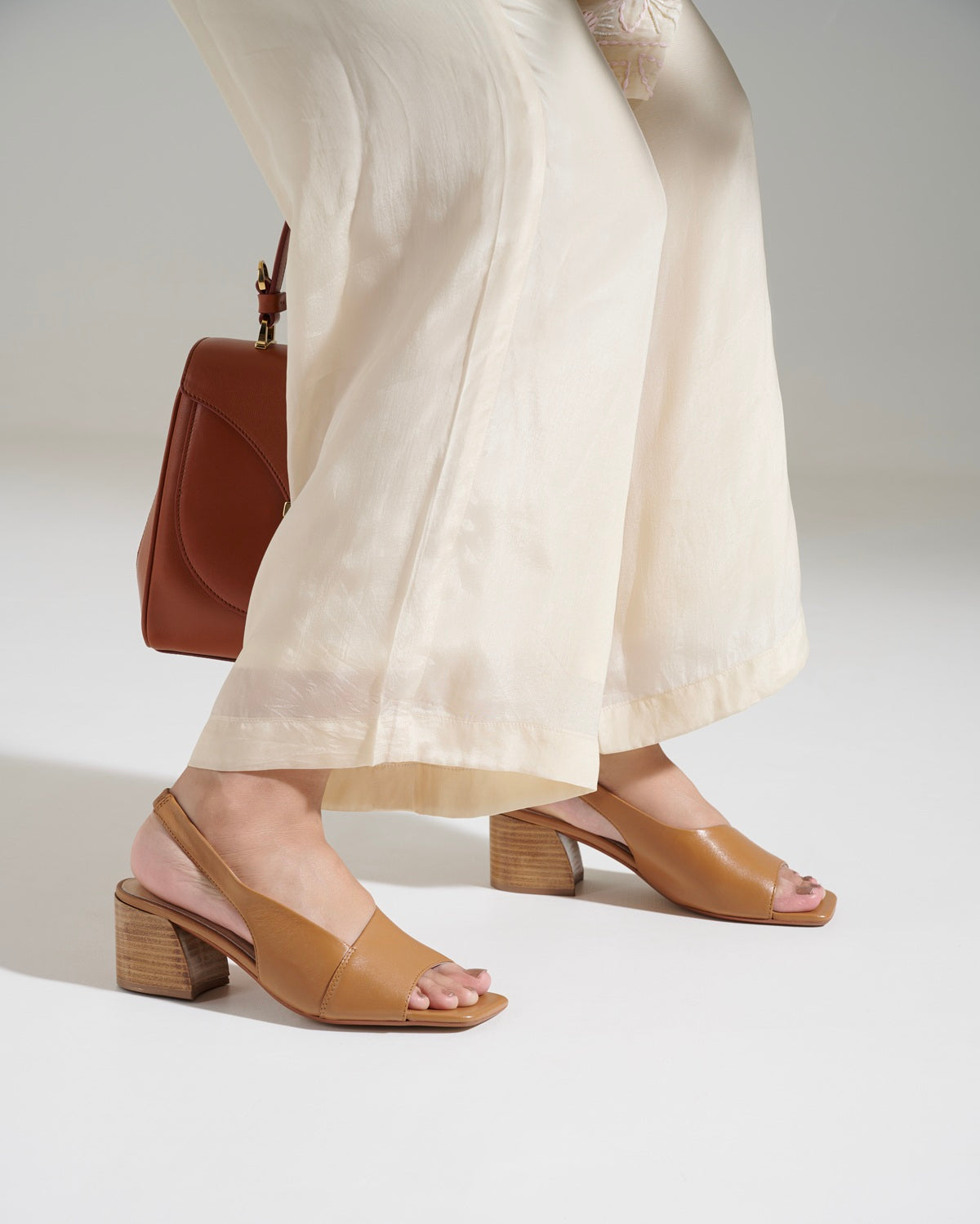 Kendi Leather Block Heels