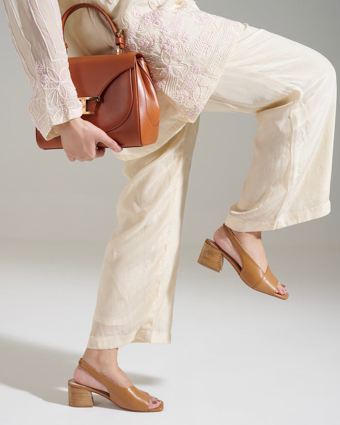 Kendi Leather Block Heels