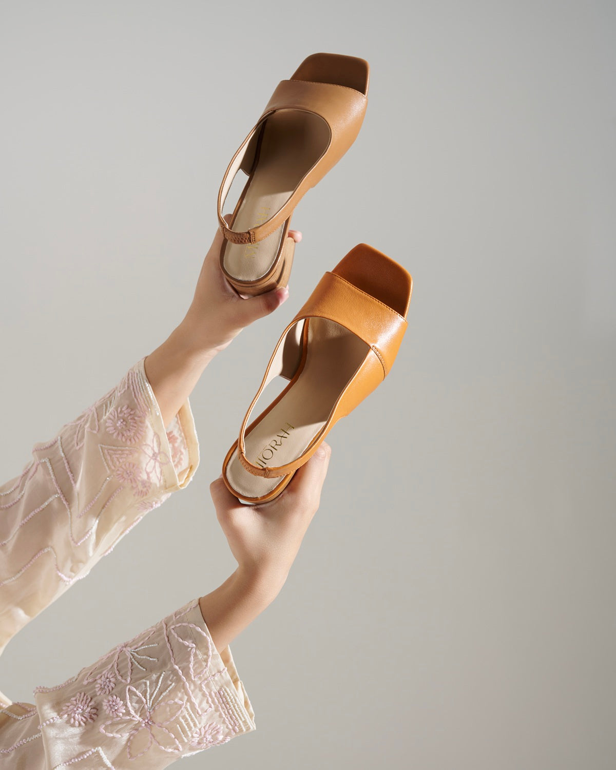 Kendi Leather Block Heels