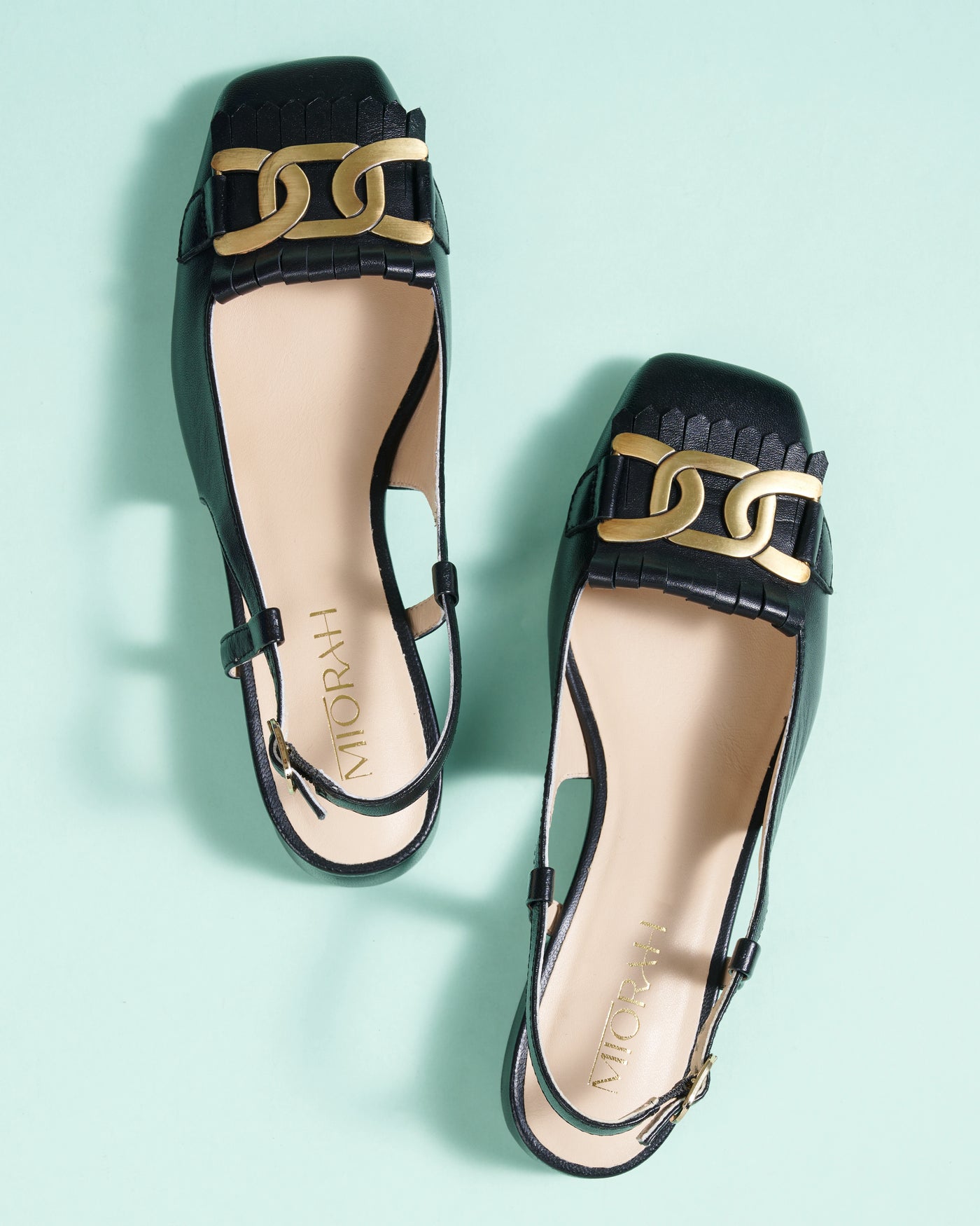 Astra Leather Block Heels