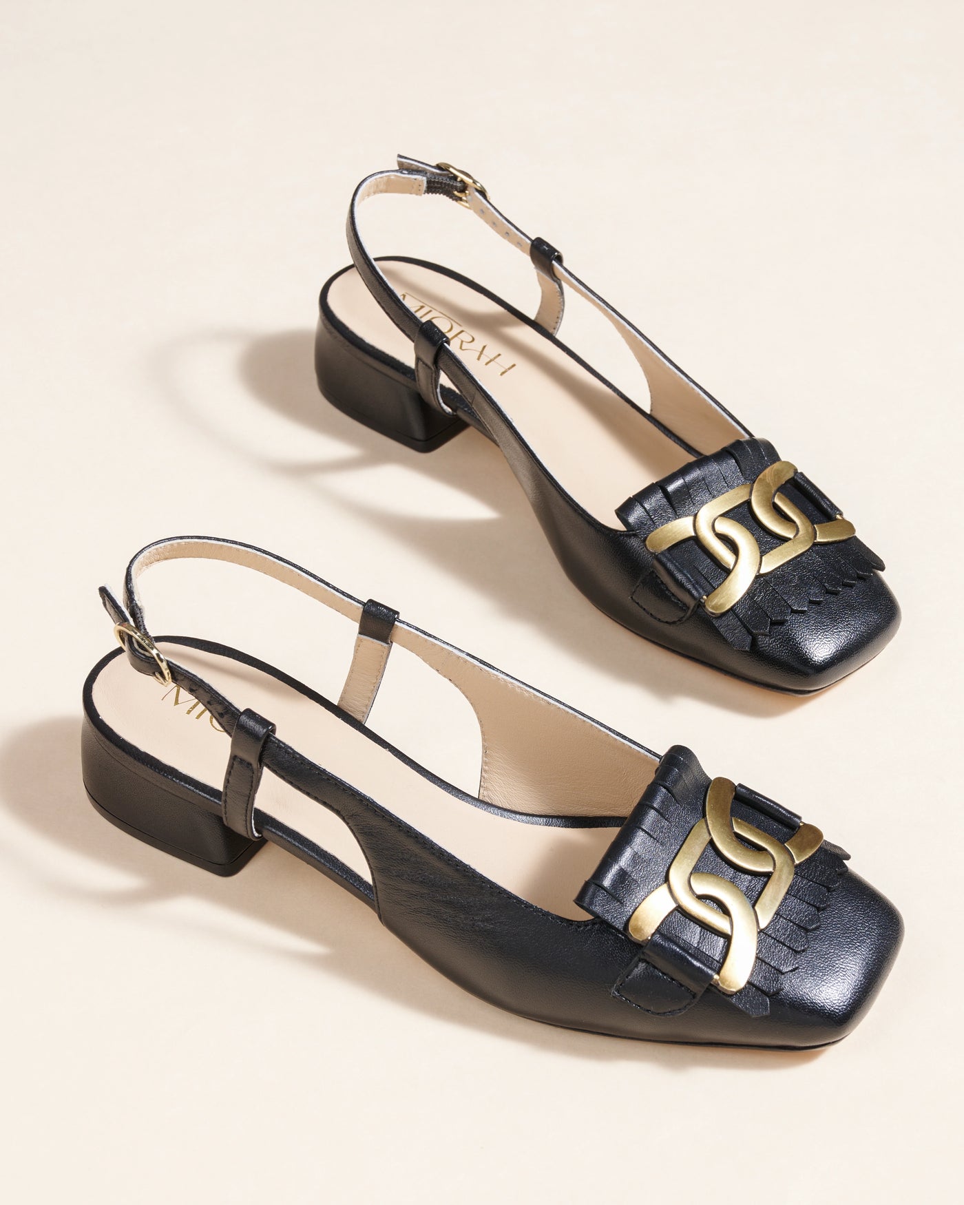 Astra Leather Block Heels
