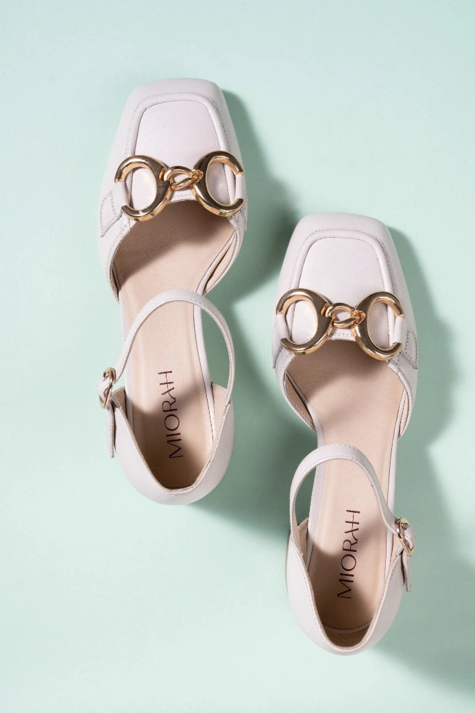 Empress Leather Praty Block Heels