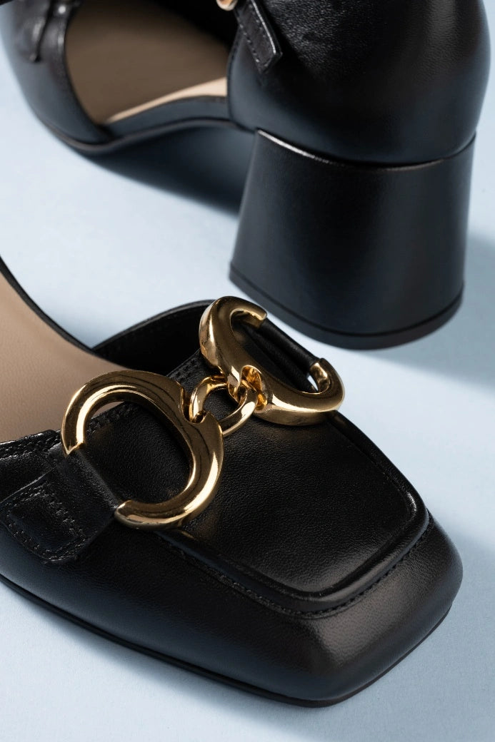 Empress Leather Praty Block Heels
