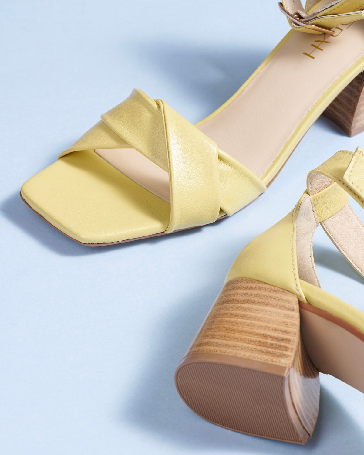 Twirl Leather Block Heels