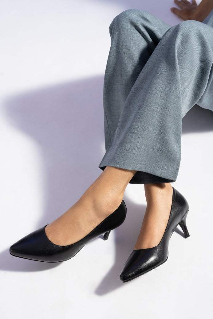 Posh Metllic Leather Pumps