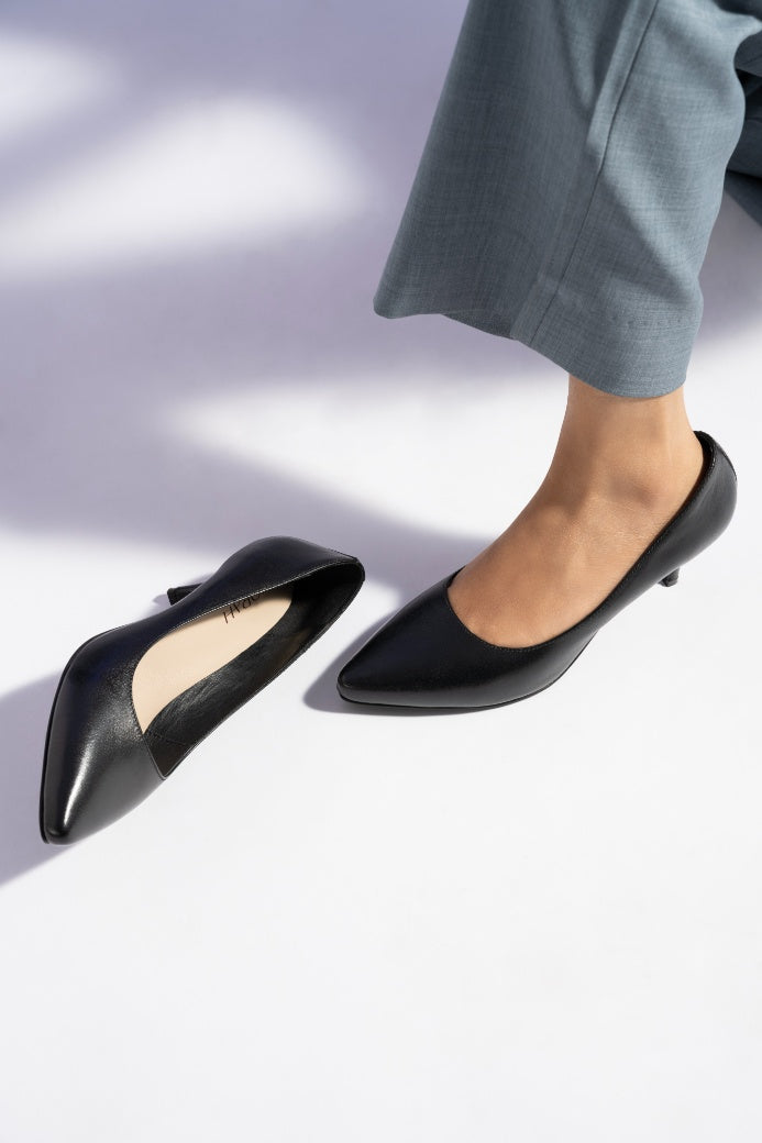 Posh Metllic Leather Pumps
