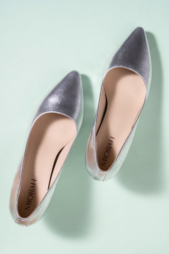 Posh Metllic Leather Pumps